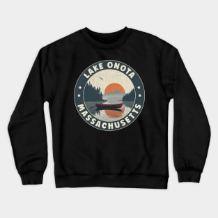 Lake Onota Massachusetts Sunset Crewneck Sweatshirt